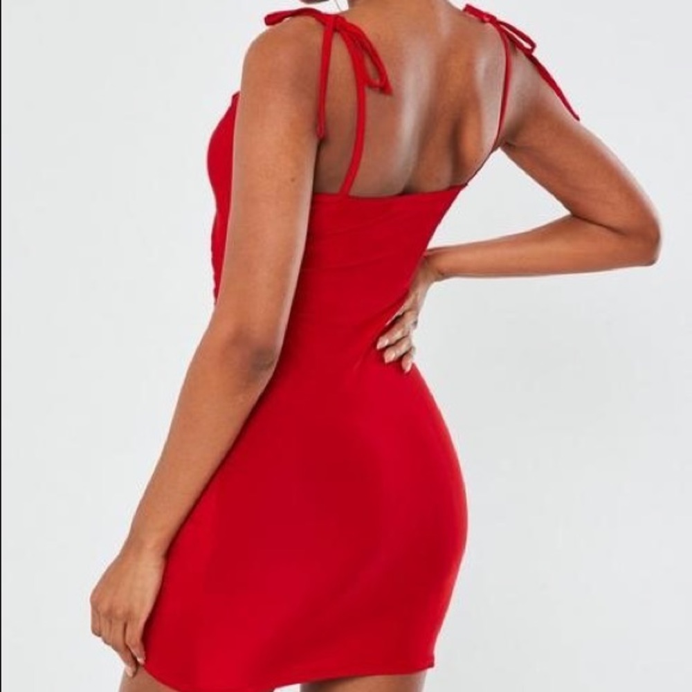 Red Ruched Mini Dress from Missguided - Picture 4 of 4